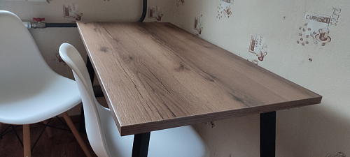 Стол Тринити Лофт 120 32 мм дуб галифакс табако / черный матовый фото покупателя 203