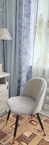 Стул на металлокаркасе Gabi dark beige / black / silver фото покупателя 774