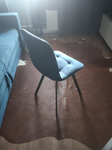 Стул на металлокаркасе Чилли синяя ткань / белый фото покупателя 1413