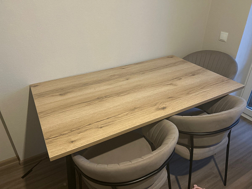 Стол Тринити Лофт 120 32 мм дуб галифакс табако / черный матовый фото покупателя 167