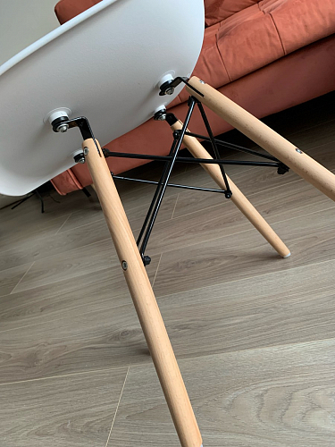 Пластиковый стул Eames PC-015 серо-голубой / дерево фото покупателя 164