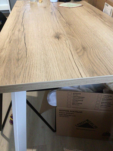 Стол Тринити Лофт 120 25 мм черный матовый / юта фото покупателя 227