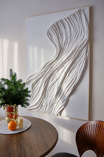 Стол Тулип 80х73 мрамор черный / белый фото покупателя 103