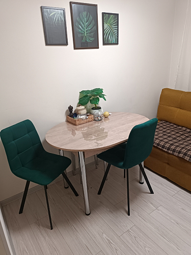 Стул на металлокаркасе Чилли черный / зеленый фото покупателя 1226