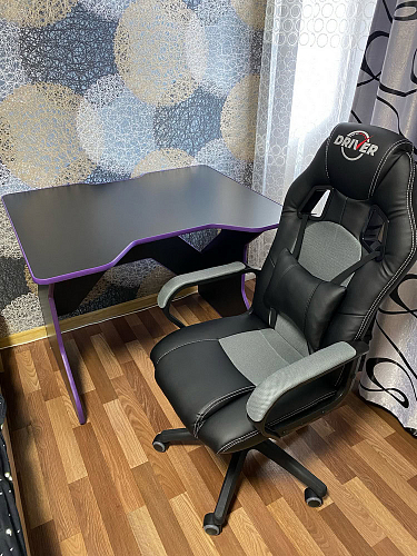 Компьютерное кресло Driver/Драйвер кожзам черный / серый фото покупателя 64