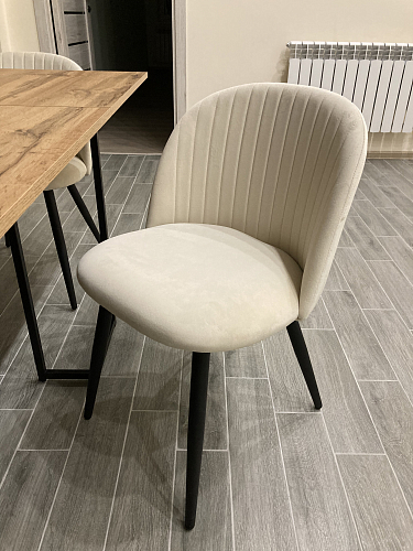 Стул на металлокаркасе Gabi 1 beige / black фото покупателя 870