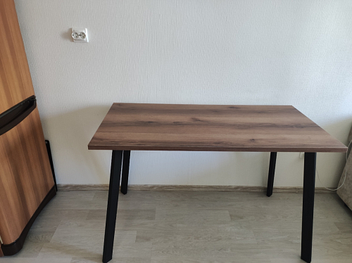 Стол Тринити Лофт 140 25 мм дуб делано темный / белый фото покупателя 167