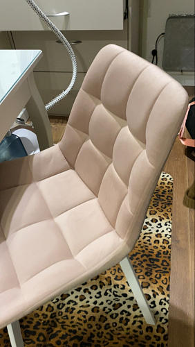 Стул на металлокаркасе Челси бежевый / черный фото покупателя 214