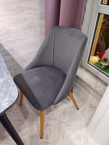 Стул на металлокаркасе Morgan blue / black фото покупателя 8