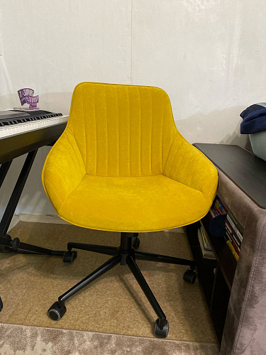 Компьютерное кресло Dublin/Дублин хром / вельвет графит фото покупателя 11