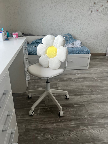 Компьютерное кресло Kolin с подушкой clear / white фото покупателя 268