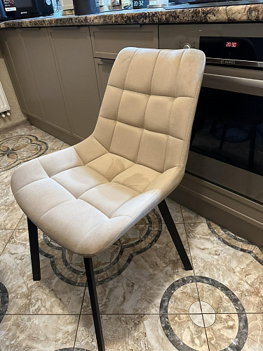 Стул на металлокаркасе Челси морская волна / черный фото покупателя 19