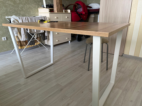 Стол Лота Лофт 120 25 мм сабия / белый матовый фото покупателя 857