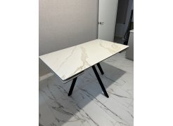 Керамический стол Вилли 140 (200) х 80 белый мрамор alpin white / snow white / белый фото покупателя 13