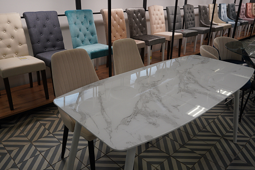 Стул на металлокаркасе Kora green / black из шоурума 6