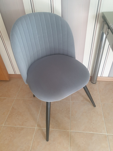 Стул на металлокаркасе Gabi 1 line light blue / black фото покупателя 277