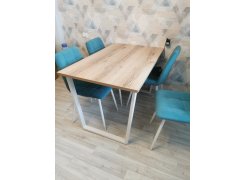 Деревянный стол Барон О 180 х 90 белая пленка шагрень / черный фото покупателя 78