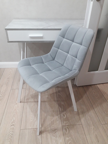 Стул на металлокаркасе Челси морская волна / черный фото покупателя 64