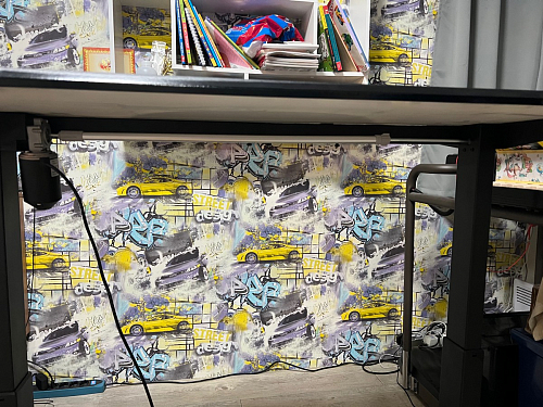 Компьютерный стол Маркос с механизмом подъема 120х75х75 орех кантри / белый фото покупателя 50