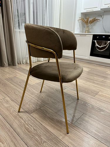 Стул на металлокаркасе Kamelia голубой / голубой / золотой фото покупателя 80