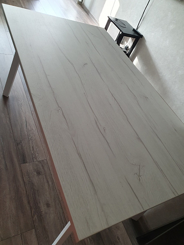 Стол Тринити Лофт 120 32 мм дуб галифакс табако / черный матовый фото покупателя 662