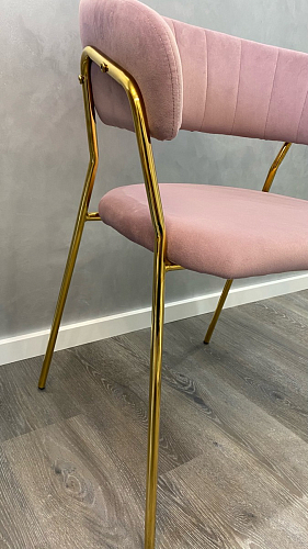 Стул на металлокаркасе Kamelia светло-фиолетовый / золотой фото покупателя 70