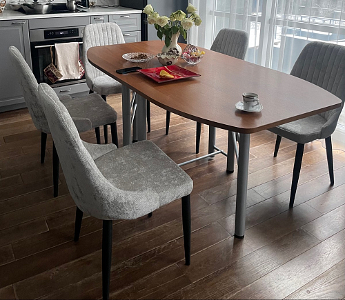 Стул на металлокаркасе Kora green / black фото покупателя 360