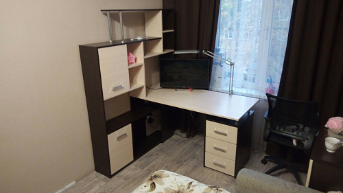 Компьютерный стол КС15 венге / дуб молочный левый фото покупателя 37