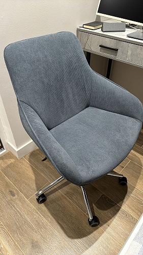 Компьютерное кресло Dublin/Дублин хром / вельвет серый фото покупателя 27