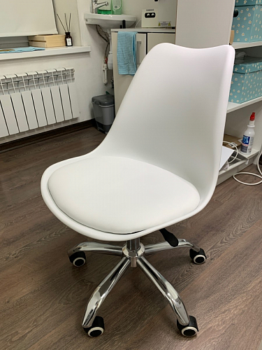 Компьютерное кресло Kolin с подушкой clear / white фото покупателя 88