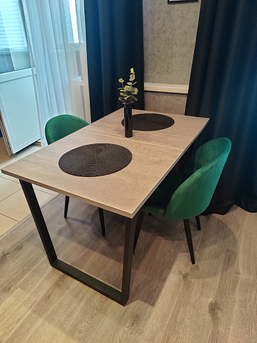 Деревянный стол Лота Лофт 140х80 дуб крафт табачный / черный матовый фото покупателя 138