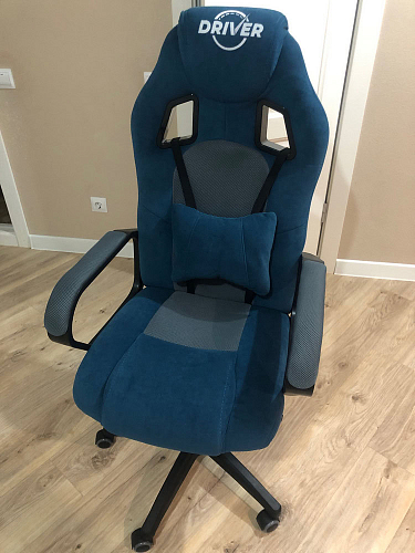 Компьютерное кресло Driver/Драйвер кожзам черный / серый фото покупателя 118