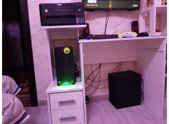 Компьютерный стол Джаз-24 левый белый фото покупателя 35