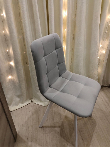 Стул на металлокаркасе Чилли темно-серый / черный каркас фото покупателя 179