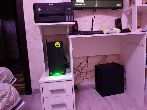 Компьютерный стол Джаз-24 левый дуб сонома фото покупателя 45