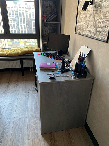 Письменный стол Битти Лофт 116х60х75 креатель / черный матовый фото покупателя 81