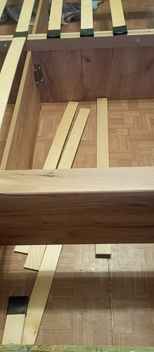 Двуспальная кровать Клауд 160х200 парящая дуб крафт золотой / антрацит фото покупателя 101