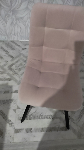 Стул на металлокаркасе Чилли К светло-серый велюр / черный каркас фото покупателя 857