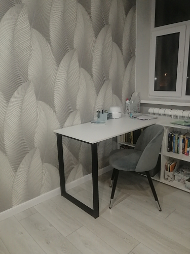 Стул на металлокаркасе Gabi dark beige / black / silver фото покупателя 153