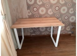 Деревянный стол Барон О 200 х 90 черная пленка шагрень / белый фото покупателя 68