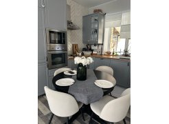 Стул на металлокаркасе Gabi 1 бежевый / черный с серебряными наконечниками фото покупателя 41