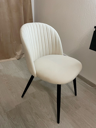 Стул на металлокаркасе Gabi 1 light blue / black / gold фото покупателя 696