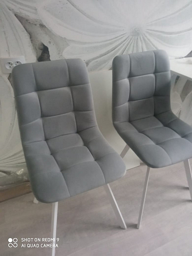 Стул на металлокаркасе Чилли К темно-серый (velutto 32) / черный фото покупателя 695