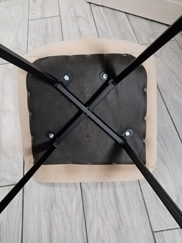 Стул на металлокаркасе Чилли К светло-серый велюр / черный каркас фото покупателя 280