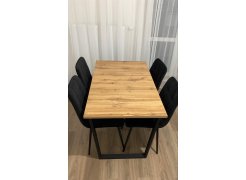 Стол Лота Лофт 140 25 мм черный матовый / бетон фото покупателя 594