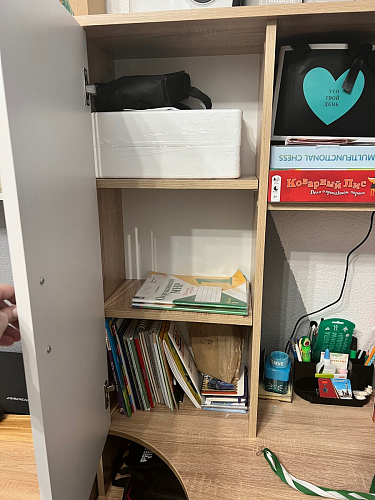 Компьютерный стол КСТ-16 левый дуб сонома / белый фото покупателя 71