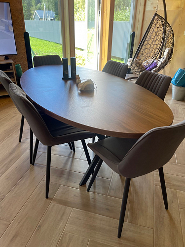 Стул на металлокаркасе Седа К кирпичный / черный фото покупателя 99