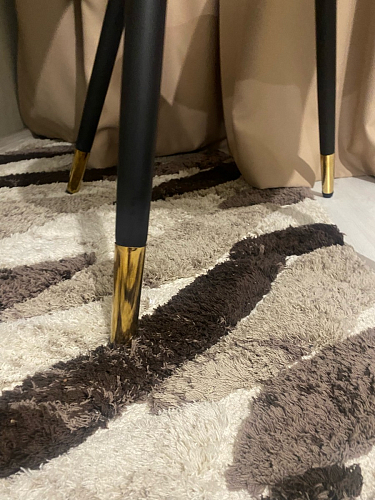 Стул на металлокаркасе Gabi 1 light blue / black / gold фото покупателя 327