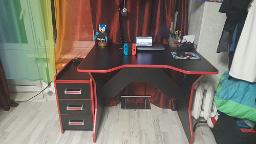 Тумба Ханна черная / красная  - Уцененный экземпляр фото покупателя 1