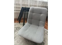 Стул на металлокаркасе Чилли светло-серый / черный фото покупателя 14